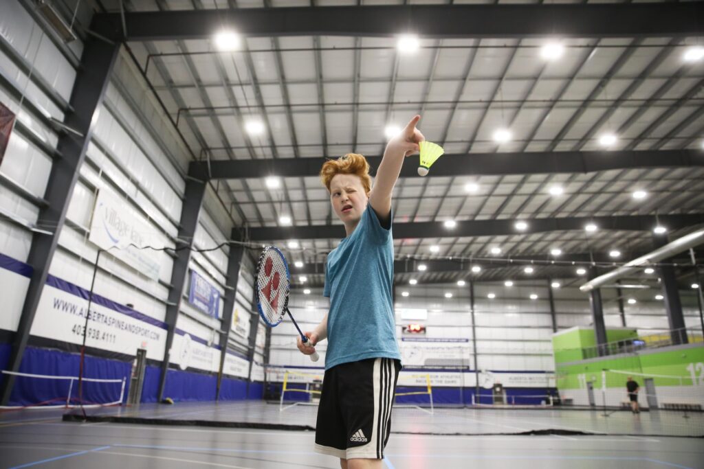 What's on this weekend in Grimsby boy playing badminton