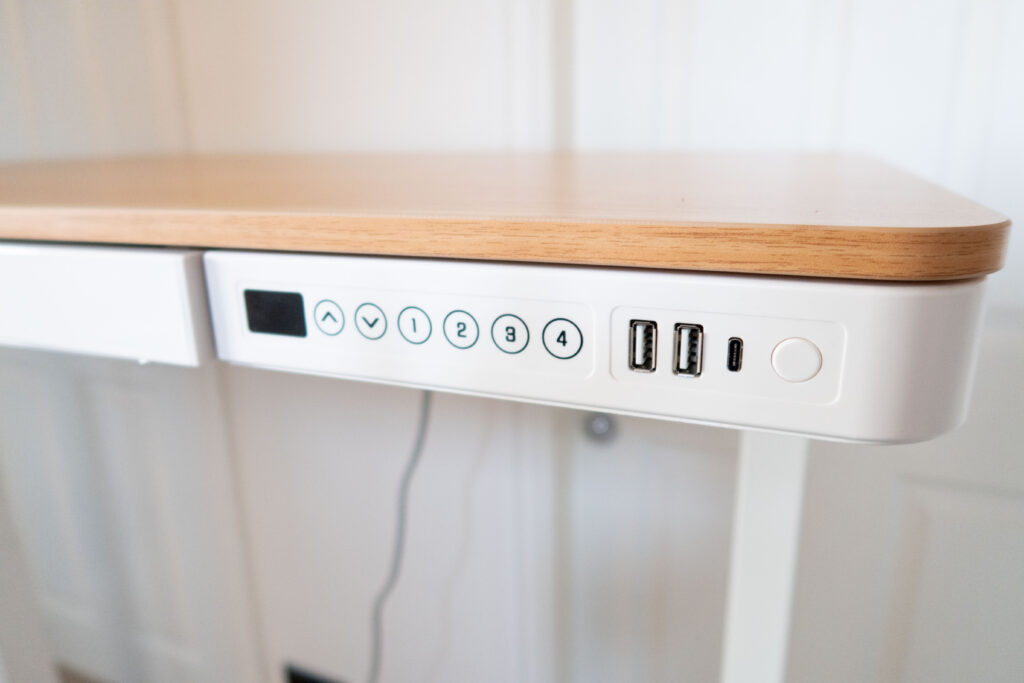 desk has charging ports
