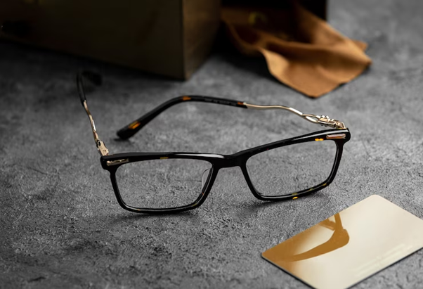 black acetate glasses