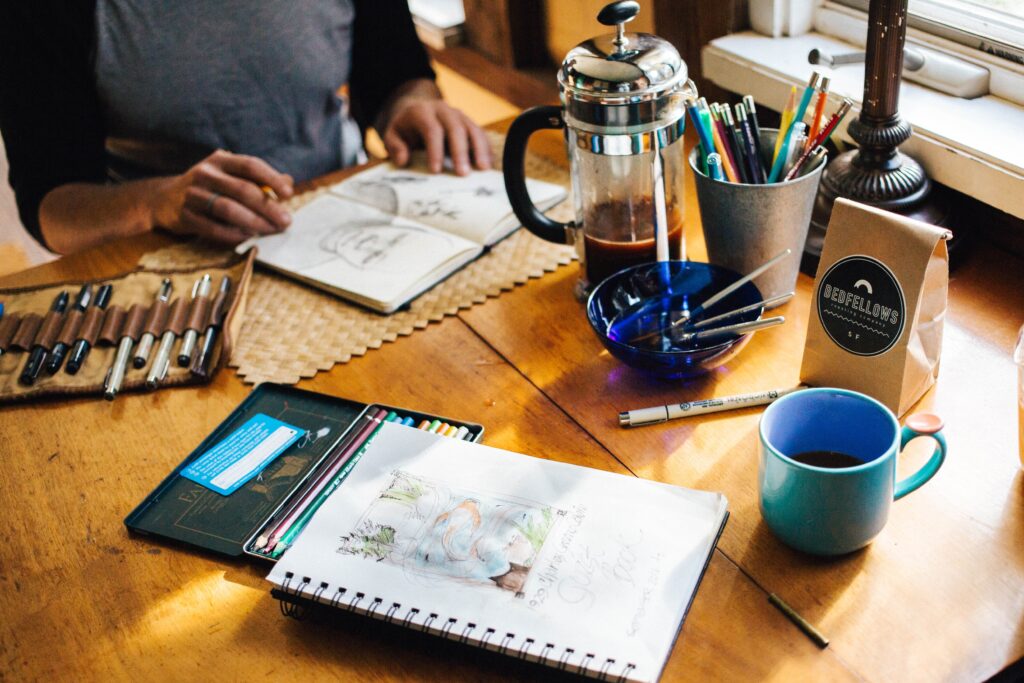 creative things on a table
