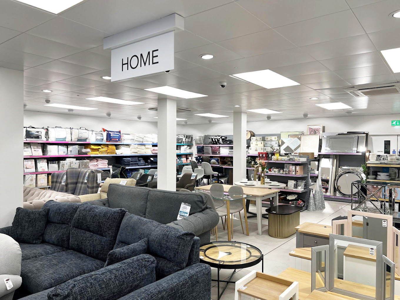 home section of store