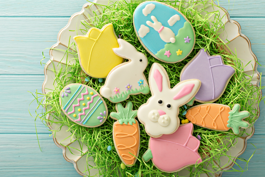 easter biscuits decorated